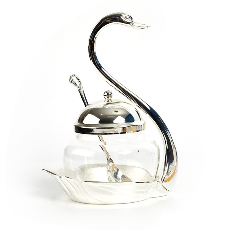 Zliatinový hrniec na korenie, sklenená nádoba na korenie, soľ, cukor, korenie, kávu, organizér na skladovanie