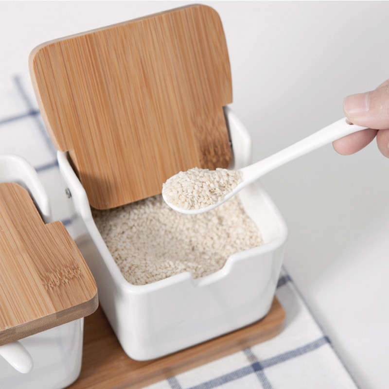 Keramická korenie nádoba na korenie porcelánové koreniny keramika domácnosť na cukor, soľ, korenie skladovacia nádrž kuchynské náradie