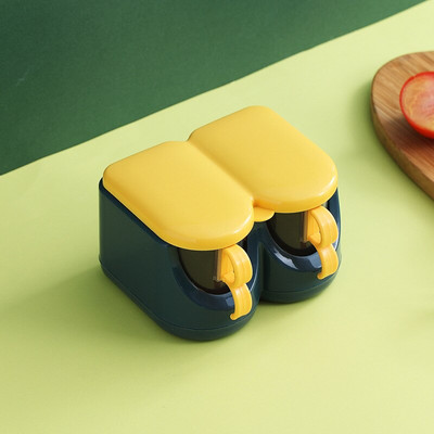 Mriežková koreniaca krabička na korenie v severskej kontrastnej farbe, kuchynská koreniaca krabička na korenie do domácnosti s viacerými mriežkami a lyžičkou