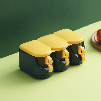 Mriežková koreniaca krabička na korenie v severskej kontrastnej farbe, kuchynská koreniaca krabička na korenie do domácnosti s viacerými mriežkami a lyžičkou