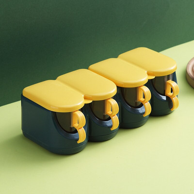 Mriežková koreniaca krabička na korenie v severskej kontrastnej farbe, kuchynská koreniaca krabička na korenie do domácnosti s viacerými mriežkami a lyžičkou