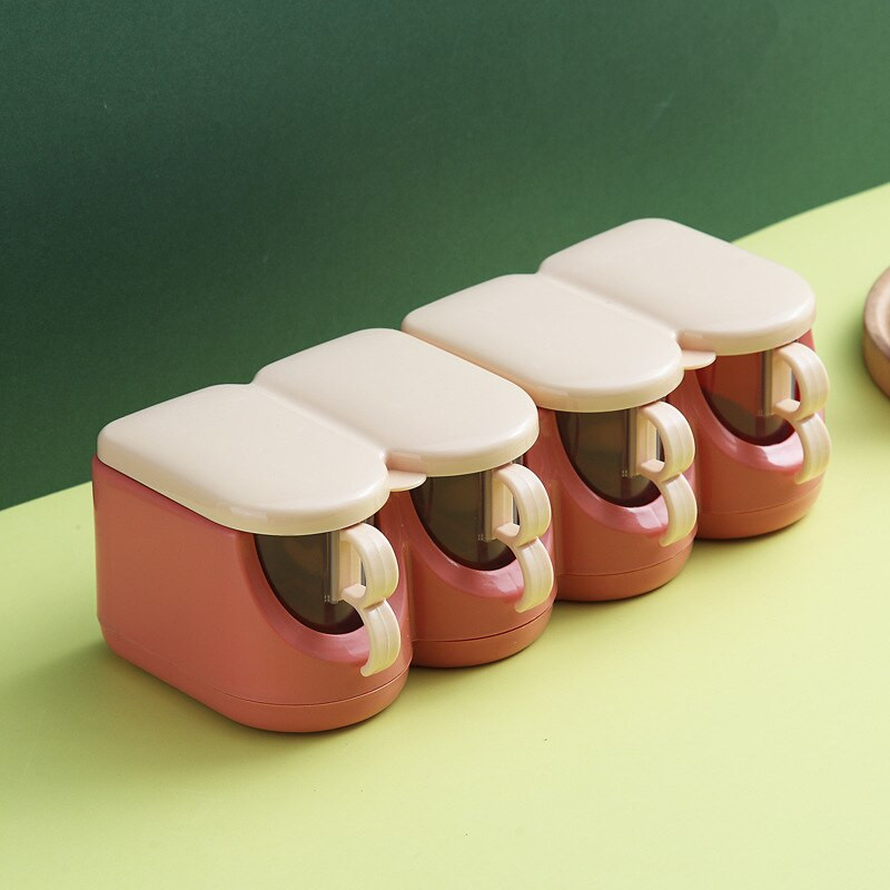 Mriežková koreniaca krabička na korenie v severskej kontrastnej farbe, kuchynská koreniaca krabička na korenie do domácnosti s viacerými mriežkami a lyžičkou