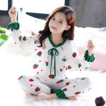 Нов модел детска пижама от блуза с дълъг ръкав и панталон