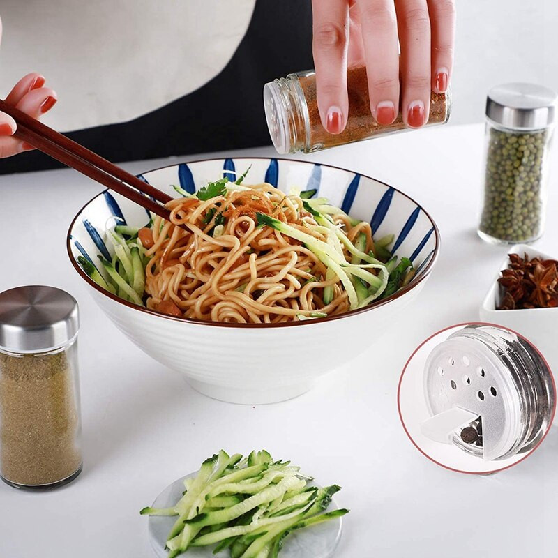 12 koreničiek s viečkami - Vysokokvalitné koreničky s viečkami - Okrúhle sklenené koreničky - Nádoby na koreničky - Fľaštičky na koreničky