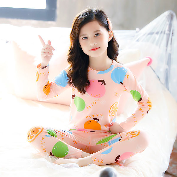 Bavlnené jarno-jesenné pyžamo pre dievčatá