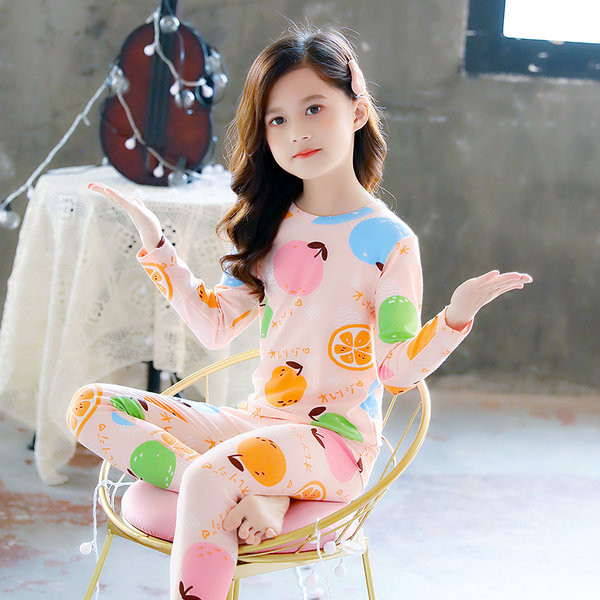 Bavlnené jarno-jesenné pyžamo pre dievčatá