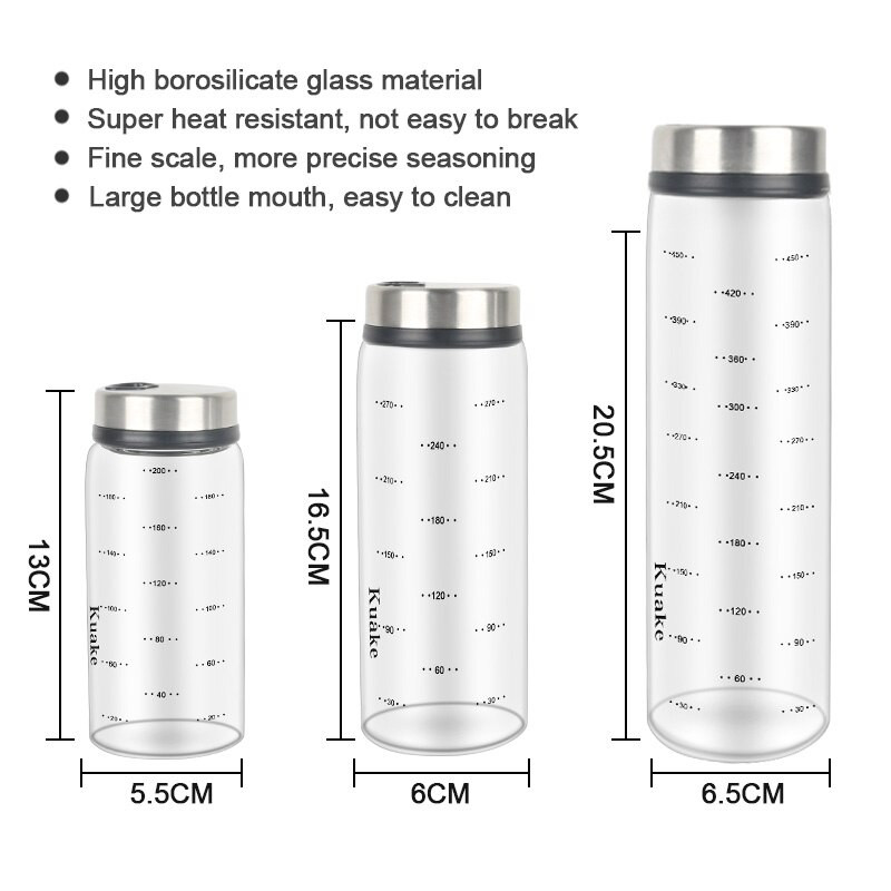 Sada uzavretých fliaš na korenie s viacerými otvormi, sklenená koreniaca nádoba, kuchynská soľnička, kuchynské potreby odolné voči vlhkosti