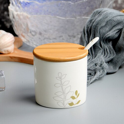 Čínsky štýl modrobieleho porcelánového korenia v dóze na papriku, úložný box na fľašu, soľnička