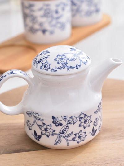 Čínsky štýl modrobieleho porcelánového korenia v dóze na papriku, úložný box na fľašu, soľnička