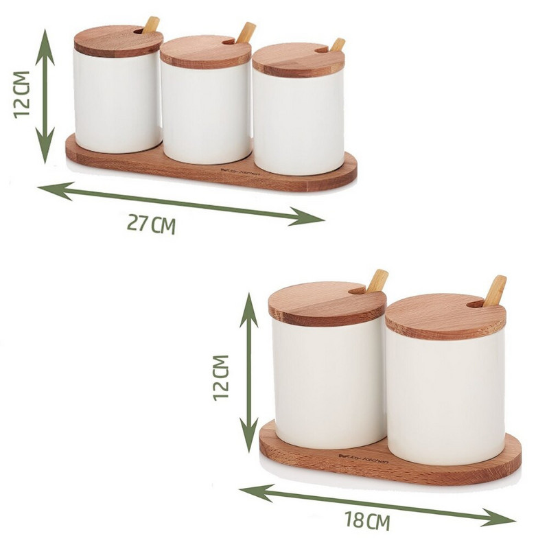 Drevená sada korenín, 3-dielna sada, úložná nádoba na koreniny, stôl a pult, prezentácie, kuchyňa, darčekové potreby, nové