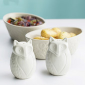 2 ks domácich potrieb, kuchynská keramika, dózy na koreniny v tvare líšky, korenie, roztomilé korenie na dvere, kuchynský organizér na koreniny, soľnička