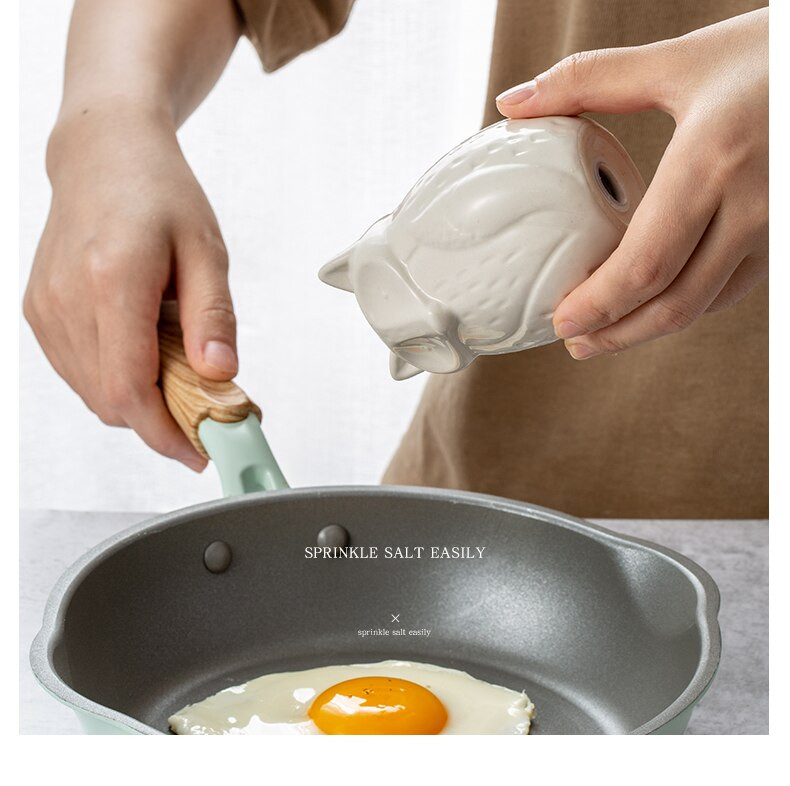 2 ks domácich potrieb, kuchynská keramika, dózy na koreniny v tvare líšky, korenie, roztomilé korenie na dvere, kuchynský organizér na koreniny, soľnička