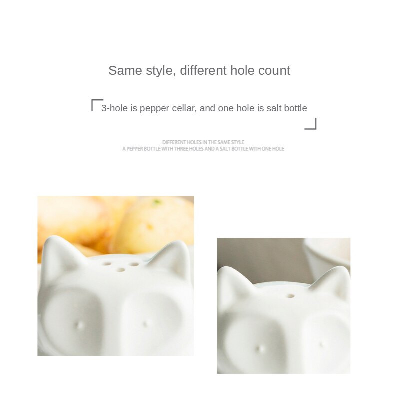 2 ks domácich potrieb, kuchynská keramika, dózy na koreniny v tvare líšky, korenie, roztomilé korenie na dvere, kuchynský organizér na koreniny, soľnička