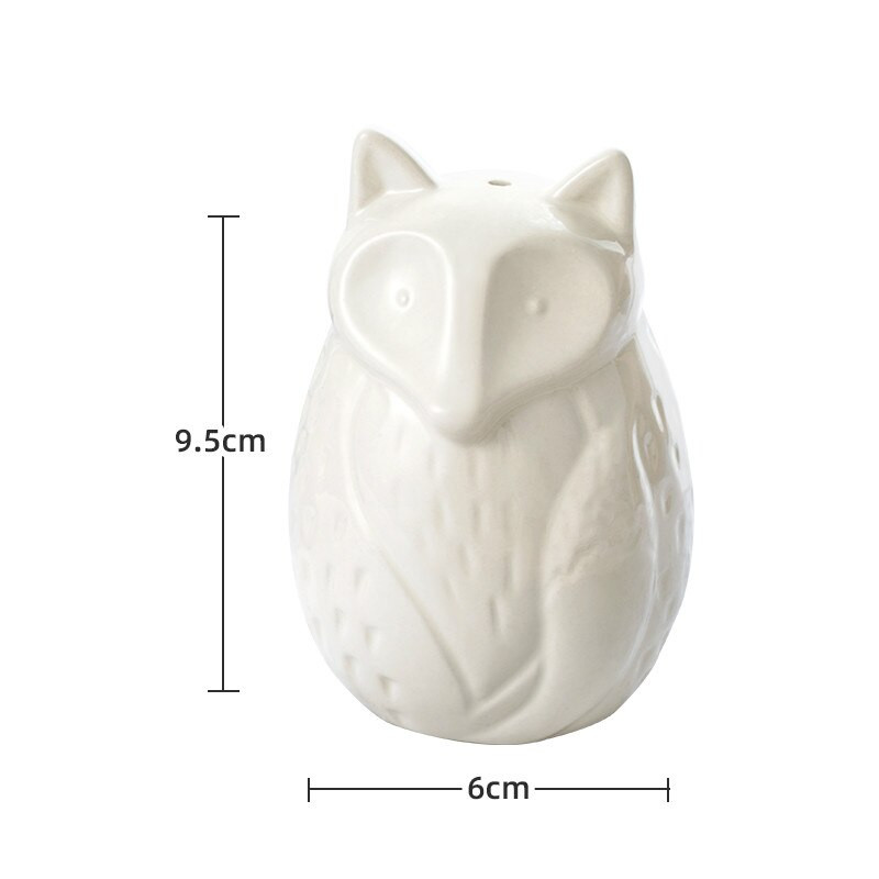 2 ks domácich potrieb, kuchynská keramika, dózy na koreniny v tvare líšky, korenie, roztomilé korenie na dvere, kuchynský organizér na koreniny, soľnička