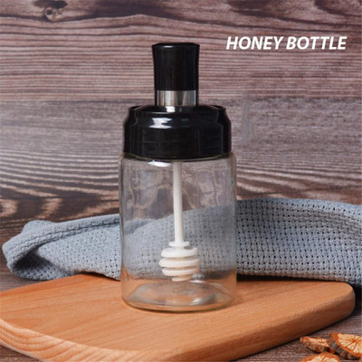 4 ks dózy na korenie, sklenená fľaša na korenie, domáca skladovacia nádržka, kuchynská soľnička, korenie, lyžička, integrovaný štetec na med a olej