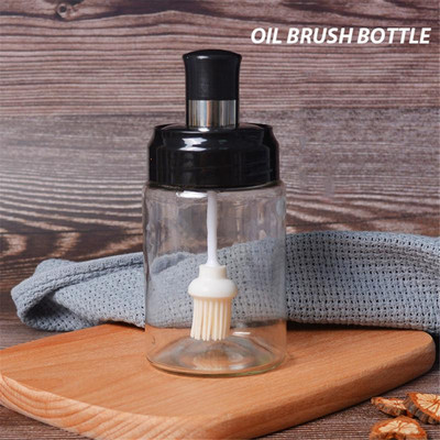 4 ks dózy na korenie, sklenená fľaša na korenie, domáca skladovacia nádržka, kuchynská soľnička, korenie, lyžička, integrovaný štetec na med a olej