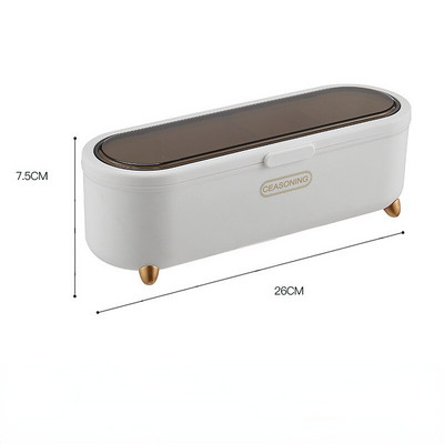 Kuchynská úložná nádoba na korenie, dóza na korenie, úložná nádoba so 4 polievkovými lyžicami korenia, cukru, soli a korenia