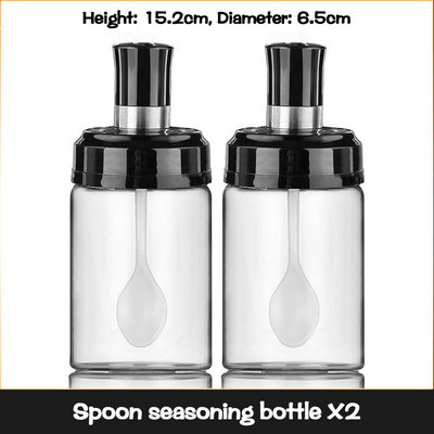 250ml sklenená fľaša na korenie, organizér na korenie, nádoba na korenie, soľ, cukor, korenie, oliver, olej, úložný priestor do kuchyne, grilovanie