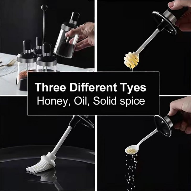 250ml sklenená fľaša na korenie, organizér na korenie, nádoba na korenie, soľ, cukor, korenie, oliver, olej, úložný priestor do kuchyne, grilovanie