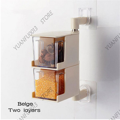 Nový otočný držiak na korenie, úložný box na korenie, tekvicová soľ, cukor a glutamát sodný, boxy na kuchynské nádoby, organizér