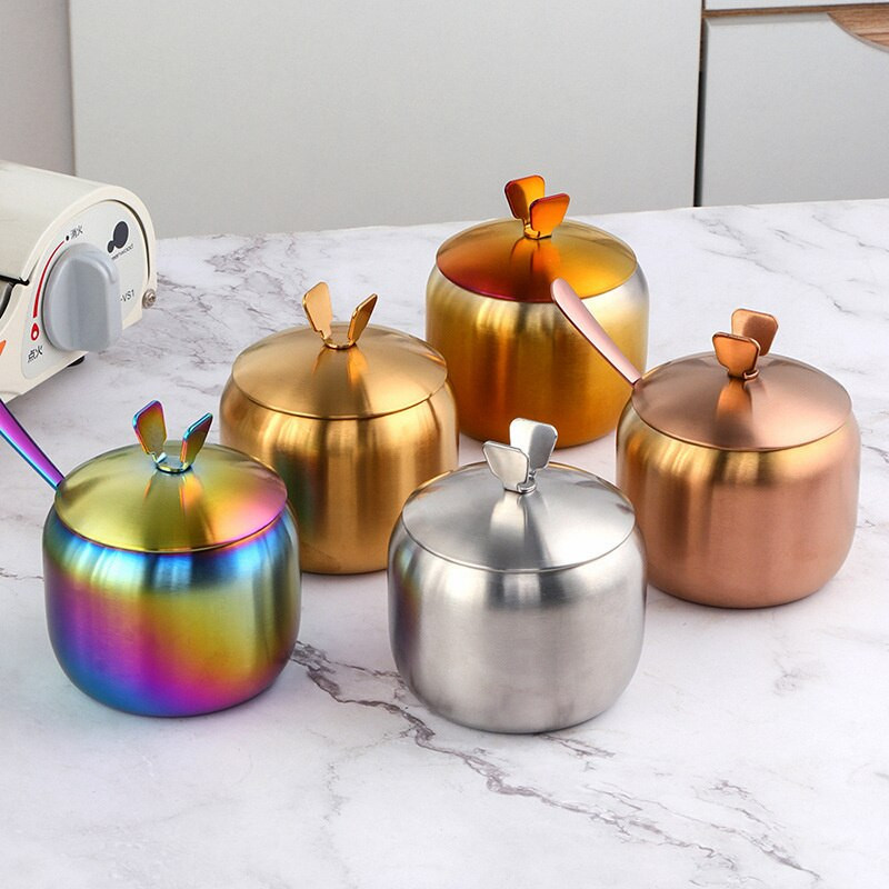 Kuchynské náčinie s vekom, korenie z nehrdzavejúcej ocele, domáca soľnička v japonskom štýle, uzavretá korenie odolné voči vlhkosti