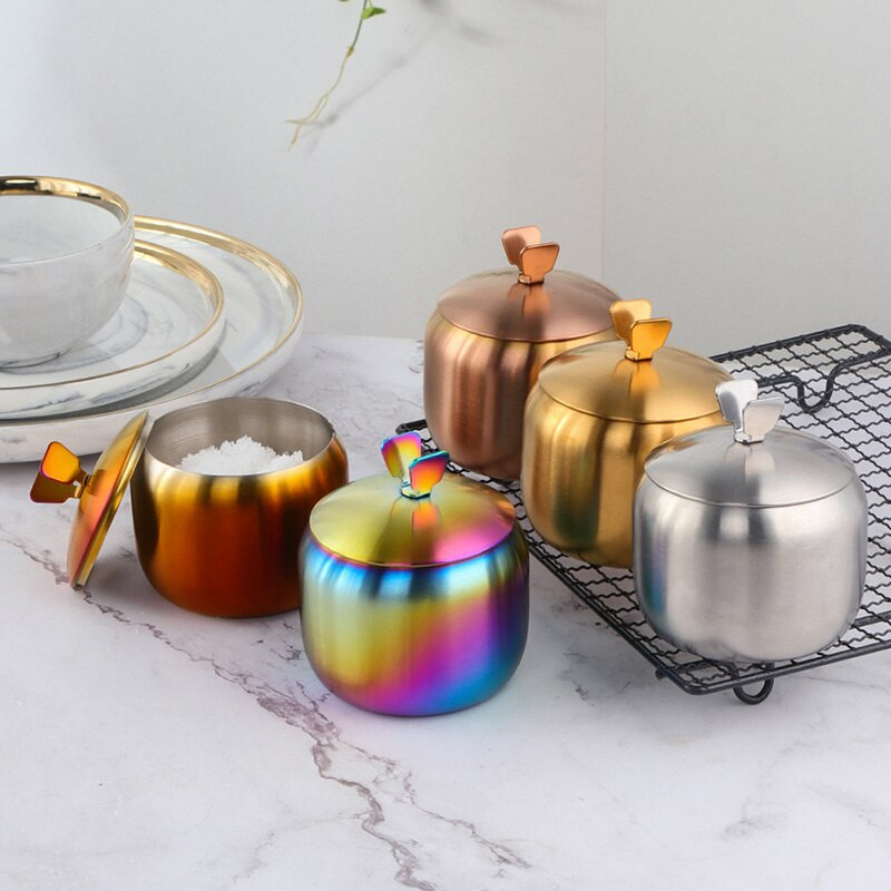 Kuchynské náčinie s vekom, korenie z nehrdzavejúcej ocele, domáca soľnička v japonskom štýle, uzavretá korenie odolné voči vlhkosti