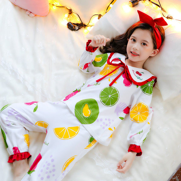 Detské farebné dvojdielne pyžamo s kučerami