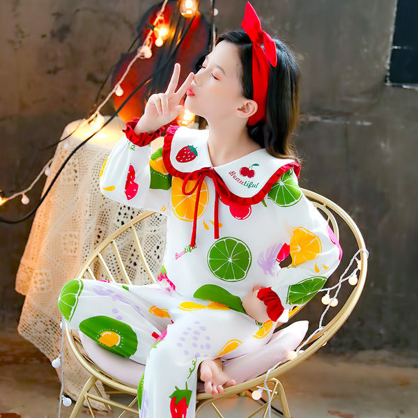 Detské farebné dvojdielne pyžamo s kučerami