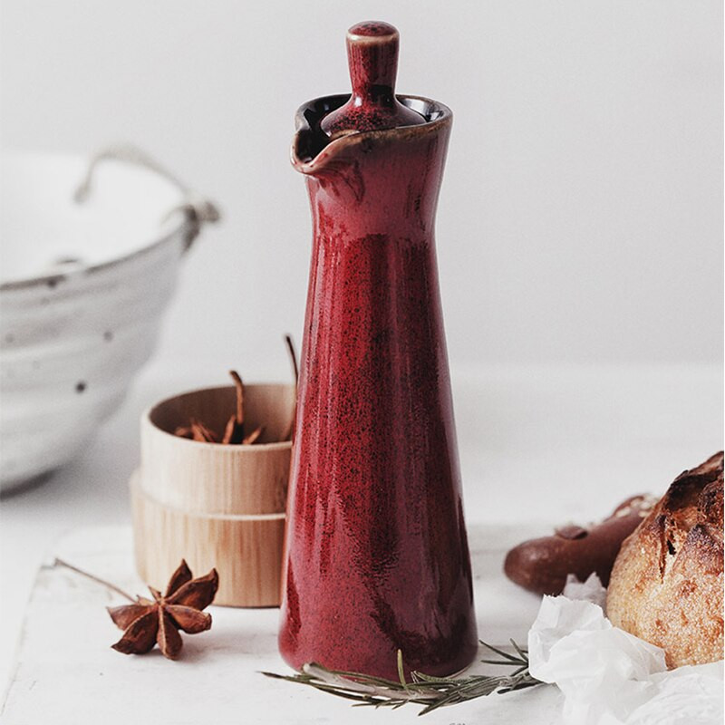 Keramická fľaša na korenie, kuchynská reštaurácia, fľaša na sójovú omáčku, olejček, korenie, riad a nástroje