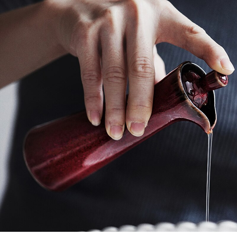 Keramická fľaša na korenie, kuchynská reštaurácia, fľaša na sójovú omáčku, olejček, korenie, riad a nástroje