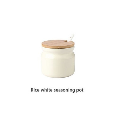 Keramický stojan na korenie, soľnička a korenička, sada fliaš na olej, kuchynské potreby pre domácnosť na skladovanie korenia s krytom