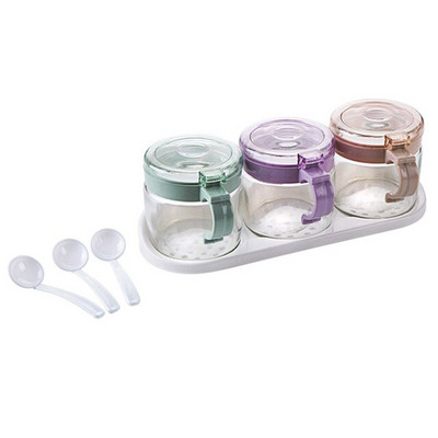 Kreatívne fľaše na korenie, sada uzavretých sklenených nádob, kuchynská omáčka, korenie, soľnička, priehľadná nádoba, domáca nádoba na potraviny, karafka