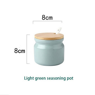 Keramický stojan na koreniny, soľnička, korenie, ocot, olej, fľaša, cukor, chilli, korenie, krabička, úložný džbán na korenie, sada do domácnosti, kuchyňa