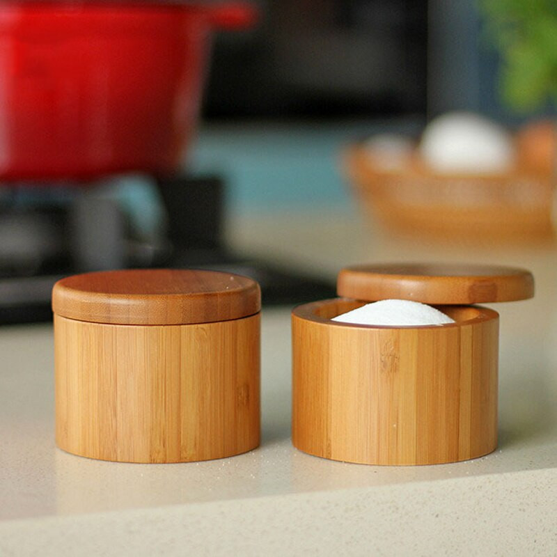 Korenička z bambusu, trepačka na korenie, cukor, soľ, korenie, bylinky, špáradlá, úložná fľaša na grilovanie s viečkom pre kuchynské príslušenstvo