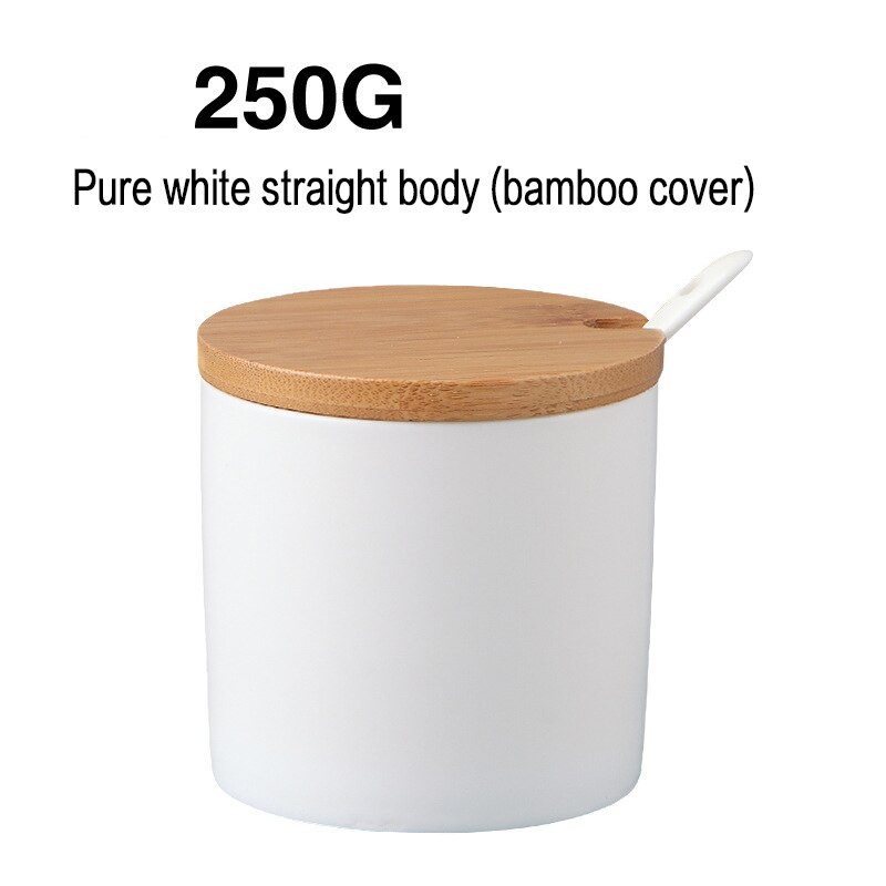 Keramické dózy na korenie s dreveným viečkom, soľničky, kuchynské potreby, organizér na biele korenie, sada lyžíc a krabička na biely cukor