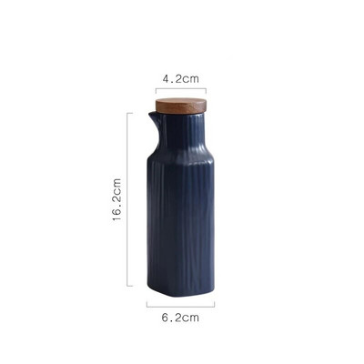 Japán stílusú kerámia sósüveg bambusz tetővel, szója egyszerű szószos palack Kreatív szivárgásmentes olajecetes palack konyhai étkészlet