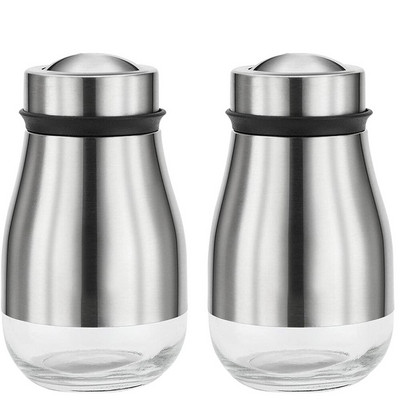 Sada 2 soľničiek a koreničiek - Soľnička s nastaviteľnými otvormi na nalievanie - Dávkovač ryže s možnosťou doplnenia do kuchyne alebo reštaurácie