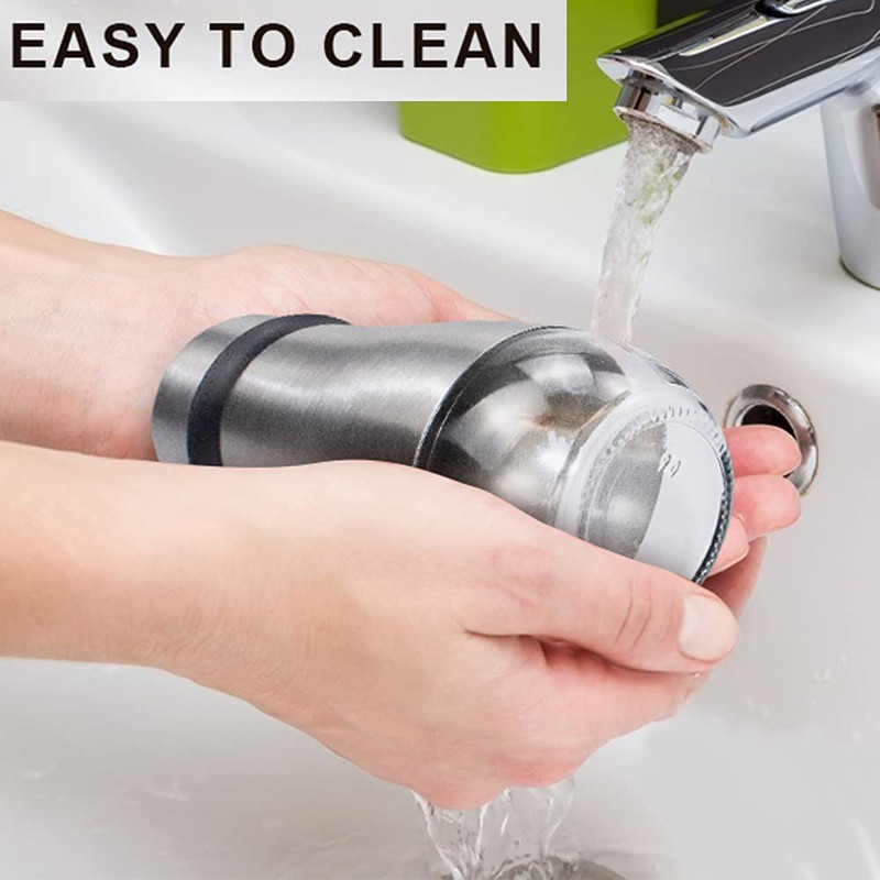 Sada 2 soľničiek a koreničiek - Soľnička s nastaviteľnými otvormi na nalievanie - Dávkovač ryže s možnosťou doplnenia do kuchyne alebo reštaurácie