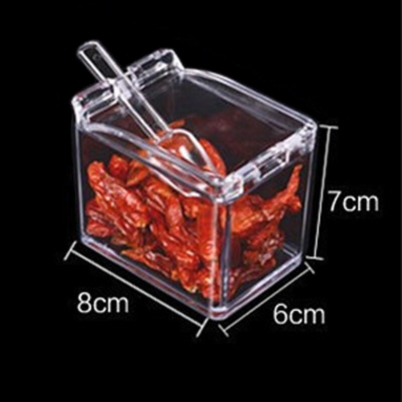 4 ks/sada krabičiek na korenie, sada korenia, priehľadná fľaša na cukor a soľ, kuchynské náradie, kuchynské doplnky, nádoba na korenie