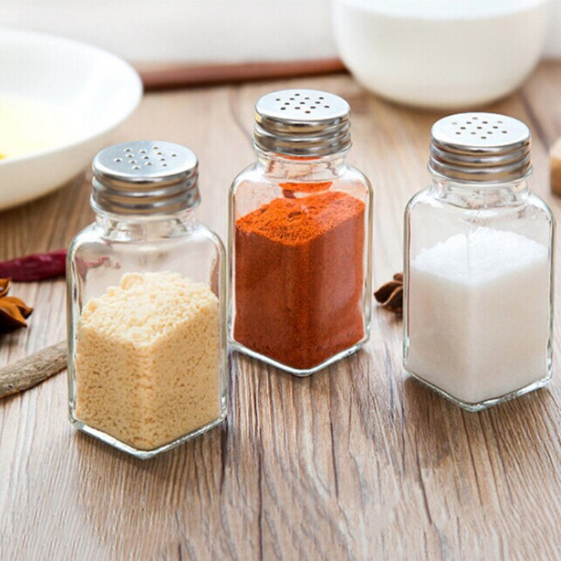 1 db Konyhai borsszórók Sószóró Fűszertartály Üveg Barbecue Üveg Cruet Fűszeres üvegek Fűszeres dobozok Akció