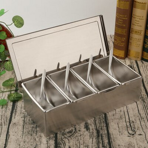 Vysokokvalitná koreniaca krabička z nehrdzavejúcej ocele 304, hotelová koreniaca krabička s vekom, úložná krabička na korenie do domácnosti