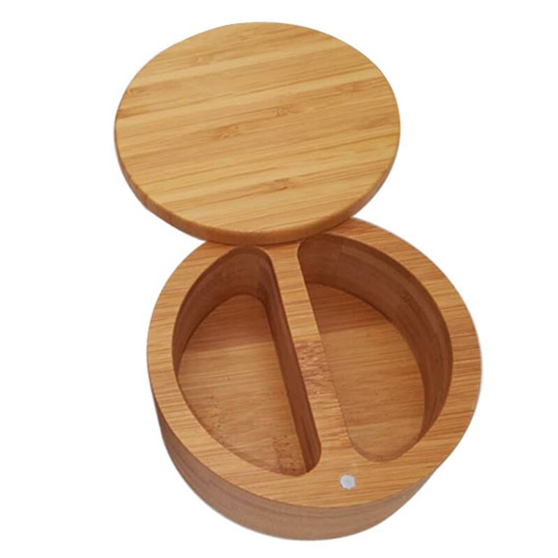 2-v-1 okrúhla dvojitá mriežková soľnička a koreniečka, delená koreniečka, soľnička a koreniečka s magnetickým zámkom, 2 mini lyžičky