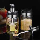 Sklenená koreniaca nádoba, kuchynská súprava na korenie, fľaše, lyžička na korenie, poháre na korenie, štetec na olej, nádoba na med, nádoba na skladovanie potravín