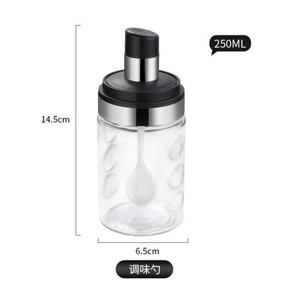 Sklenená koreniaca nádoba, kuchynská súprava na korenie, fľaše, lyžička na korenie, poháre na korenie, štetec na olej, nádoba na med, nádoba na skladovanie potravín