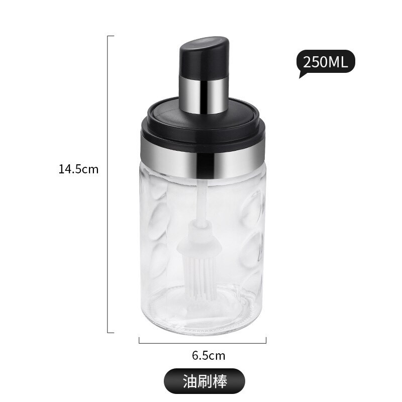 Sklenená koreniaca nádoba, kuchynská súprava na korenie, fľaše, lyžička na korenie, poháre na korenie, štetec na olej, nádoba na med, nádoba na skladovanie potravín