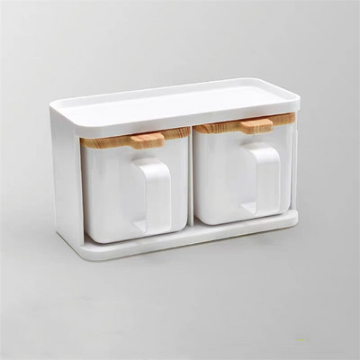 Európsky plastový priehľadný stojan na koreniny, korenie, soľnička a korenička, cukornička, kuchynská fľaša na korenie