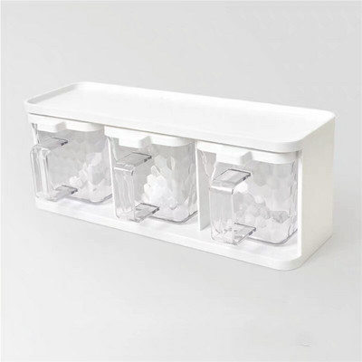 Európsky plastový priehľadný stojan na koreniny, korenie, soľnička a korenička, cukornička, kuchynská fľaša na korenie