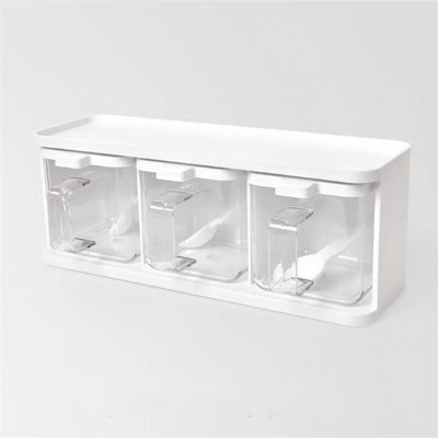 Európsky plastový priehľadný stojan na koreniny, korenie, soľnička a korenička, cukornička, kuchynská fľaša na korenie