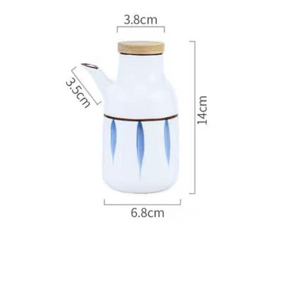 Keramická koreňová nádoba v japonskom štýle s viečkom a lyžičkou, kreatívna cukornička, soľnička na koreničku, korenie, ocot, fľaša s olejom