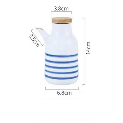 Keramická koreňová nádoba v japonskom štýle s viečkom a lyžičkou, kreatívna cukornička, soľnička na koreničku, korenie, ocot, fľaša s olejom